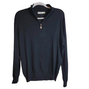 Marion Roth Men's Black Silk Blend Sweater - size L (T4)